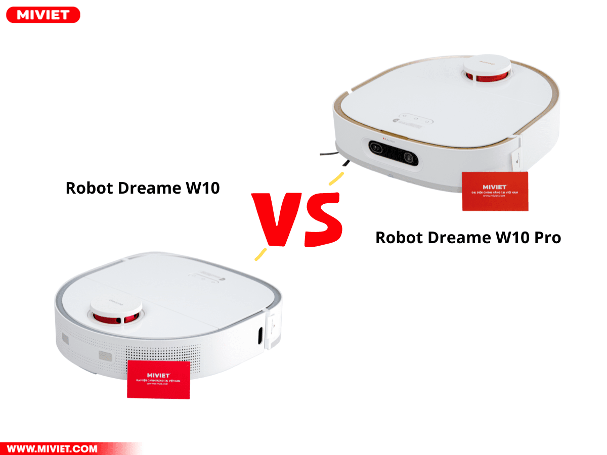 So sánh robot hút bụi lau nhà Dreame W10 và Dreame W10 Pro