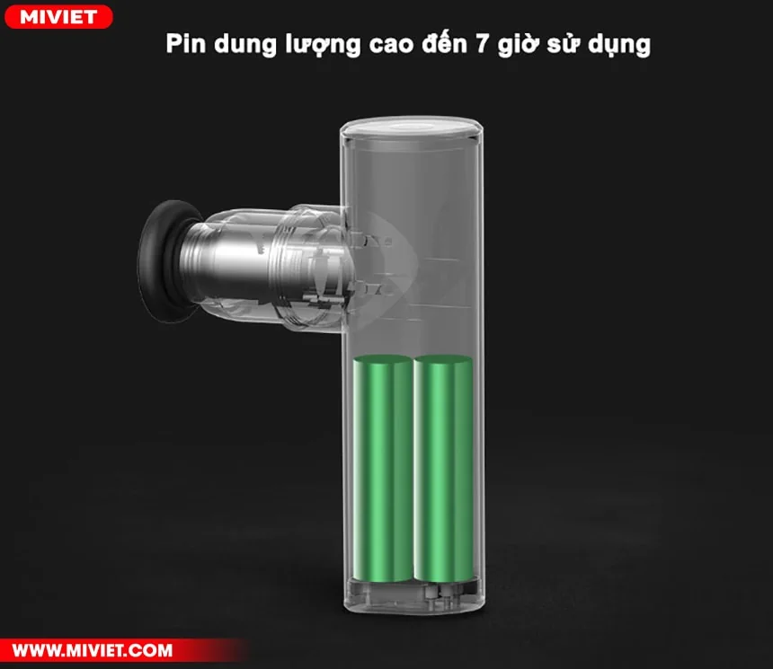 Súng massage cầm tay TriggerPoint Xiaomi Momoda SX319 - Chính hãng Dung lượng pin 1300mAh đáp ứng 7 giờ sử dụng