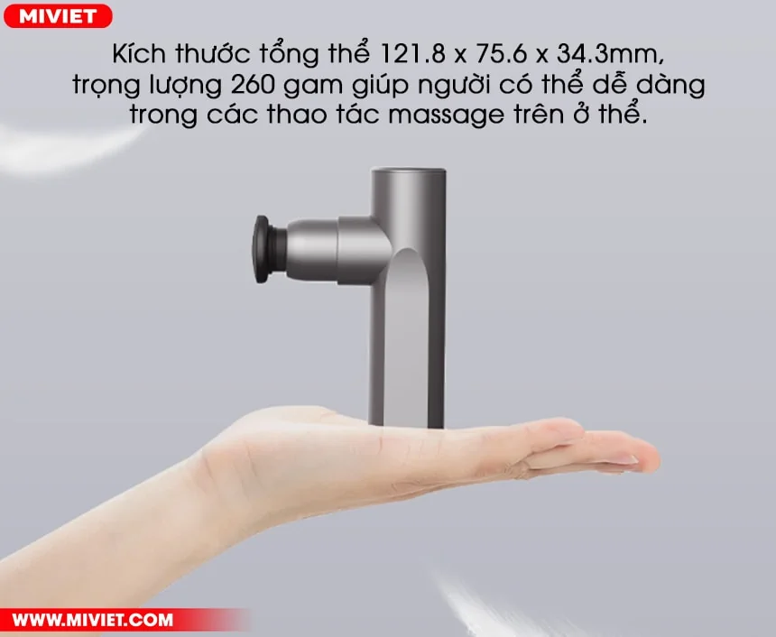 Súng massage cầm tay TriggerPoint Xiaomi Momoda SX319 - Chính hãng Thiết kế kiểu dáng công thái học