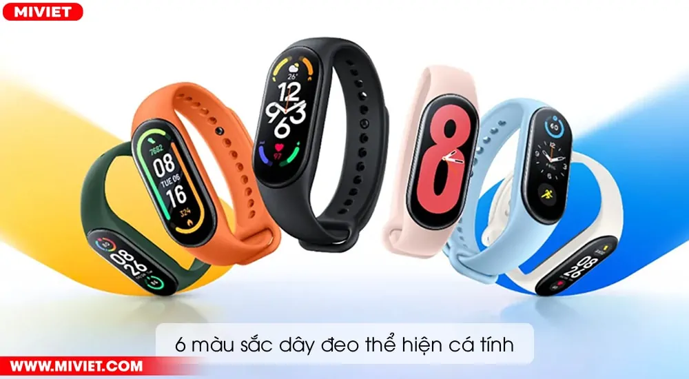 6 màu sắc dây đeo tùy chọn theo sở thích