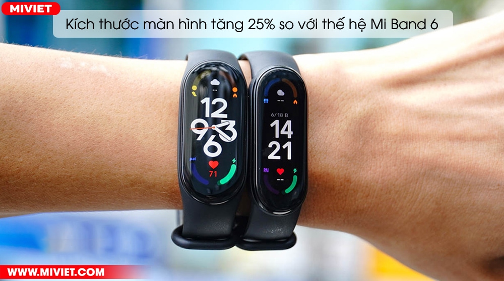 Vòng đeo tay thông minh Xiaomi Mi Band 7 - Phiên bản quốc tế Màn hình kích thước lớn, nâng cao trải nghiệm