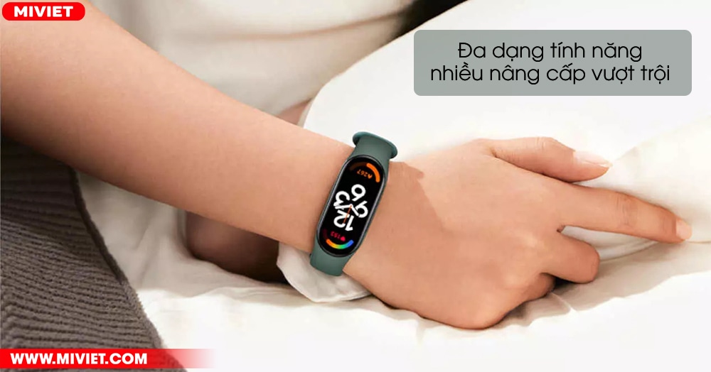 Vòng đeo tay thông minh Xiaomi Mi Band 7 - Phiên bản quốc tế Xiaomi Mi Band 7 đa dạng tính năng đi kèm nhiều nâng cấp vượt trội