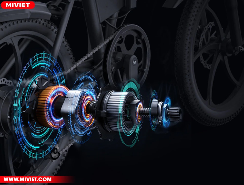 Xe đạp trợ lực điện Ado A20 Lite Hộp số Shimano 7 cấp tiến tiến - Động cơ 350W