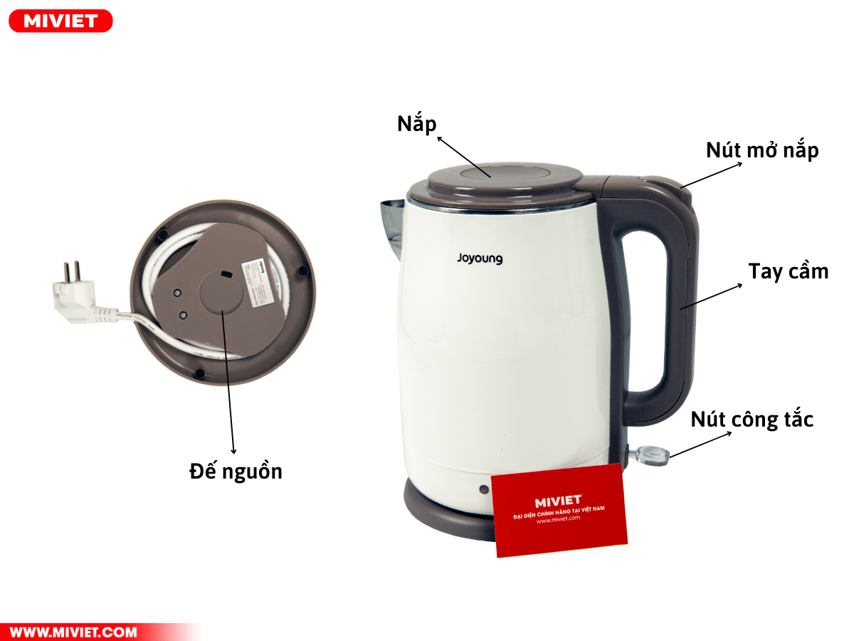 Ấm đun nước siêu tốc Joyoung K15 - F5 Thiết kế mẫu mã của ấm đun nước K15 - F5