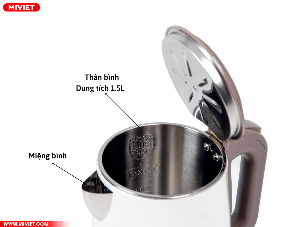 Ấm đun nước siêu tốc Joyoung K15 - F5 Dung tích của ấm đun nước K15 - F5