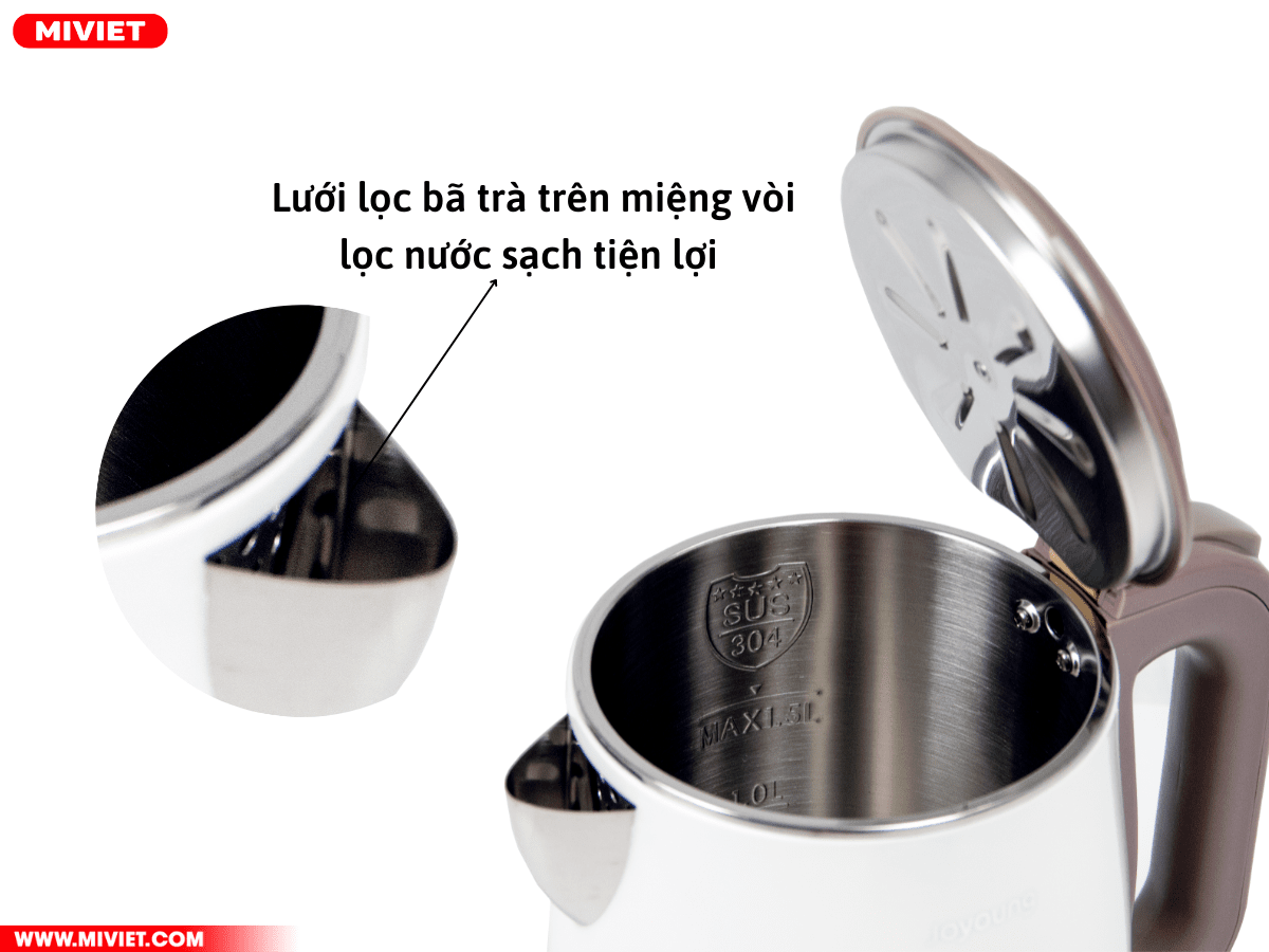 Ấm đun nước siêu tốc Joyoung K15 - F5 Thiết kế của ấm đun nước K15 - F5