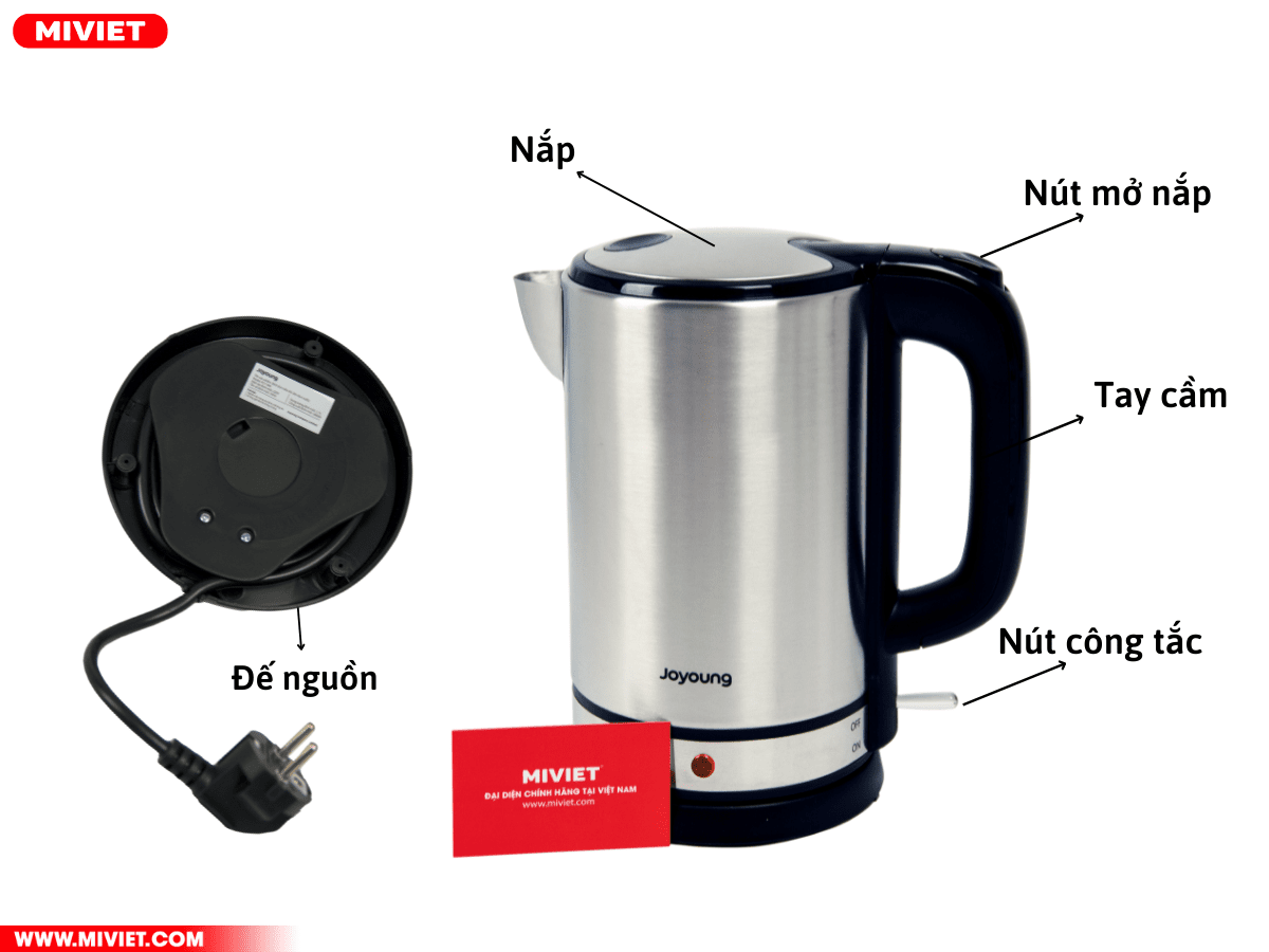 Ấm đun nước siêu tốc Joyoung K17 - S66 Thiết kế mẫu mã của ấm đun nước K17 - S66