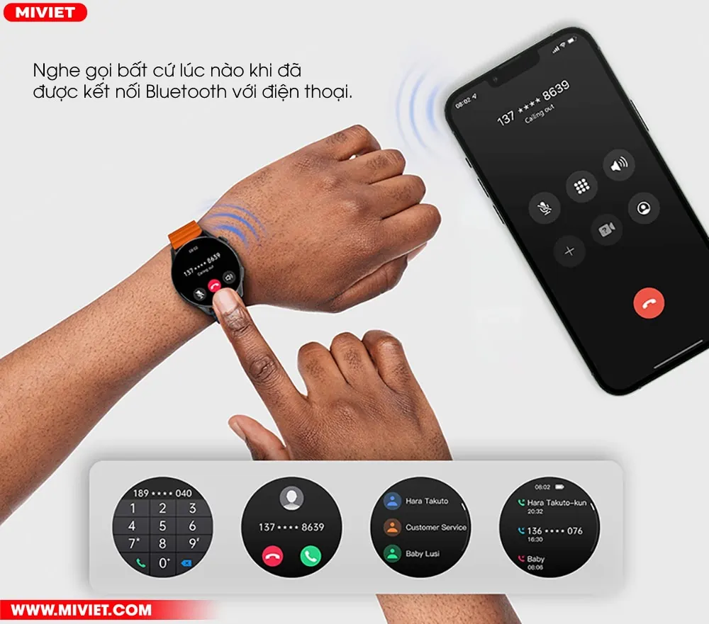 Đồng hồ Kieslect Smart Calling Watch KR Pro Nghe gọi ngay trên đồng hồ, công nghệ Bluetooth 5.2 ổn định