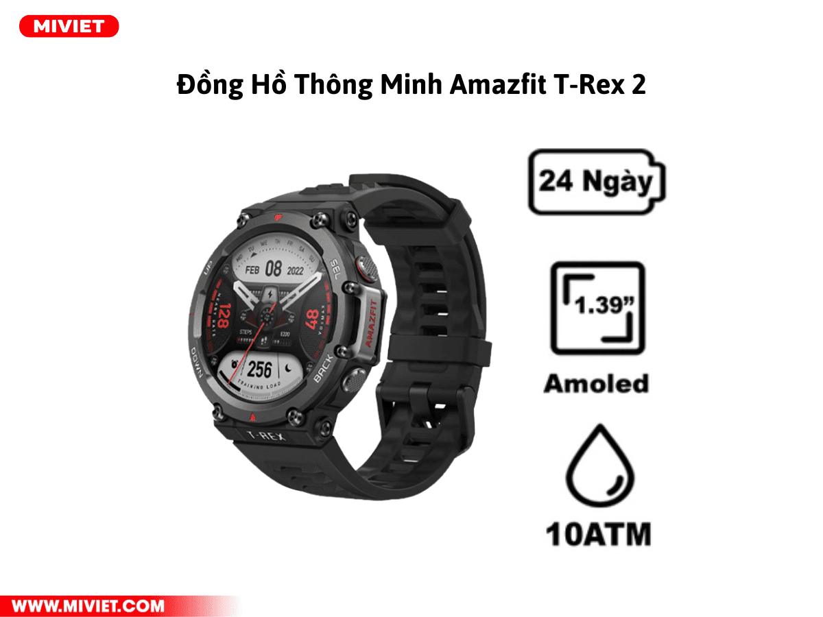 Thông số kỹ thuật của Đồng Hồ Thông Minh Amazfit T-Rex 2 