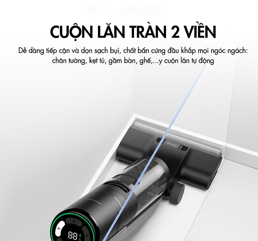 Cuộn lăn sẽ được sấy khô sau khi kết thúc quá trình giặt