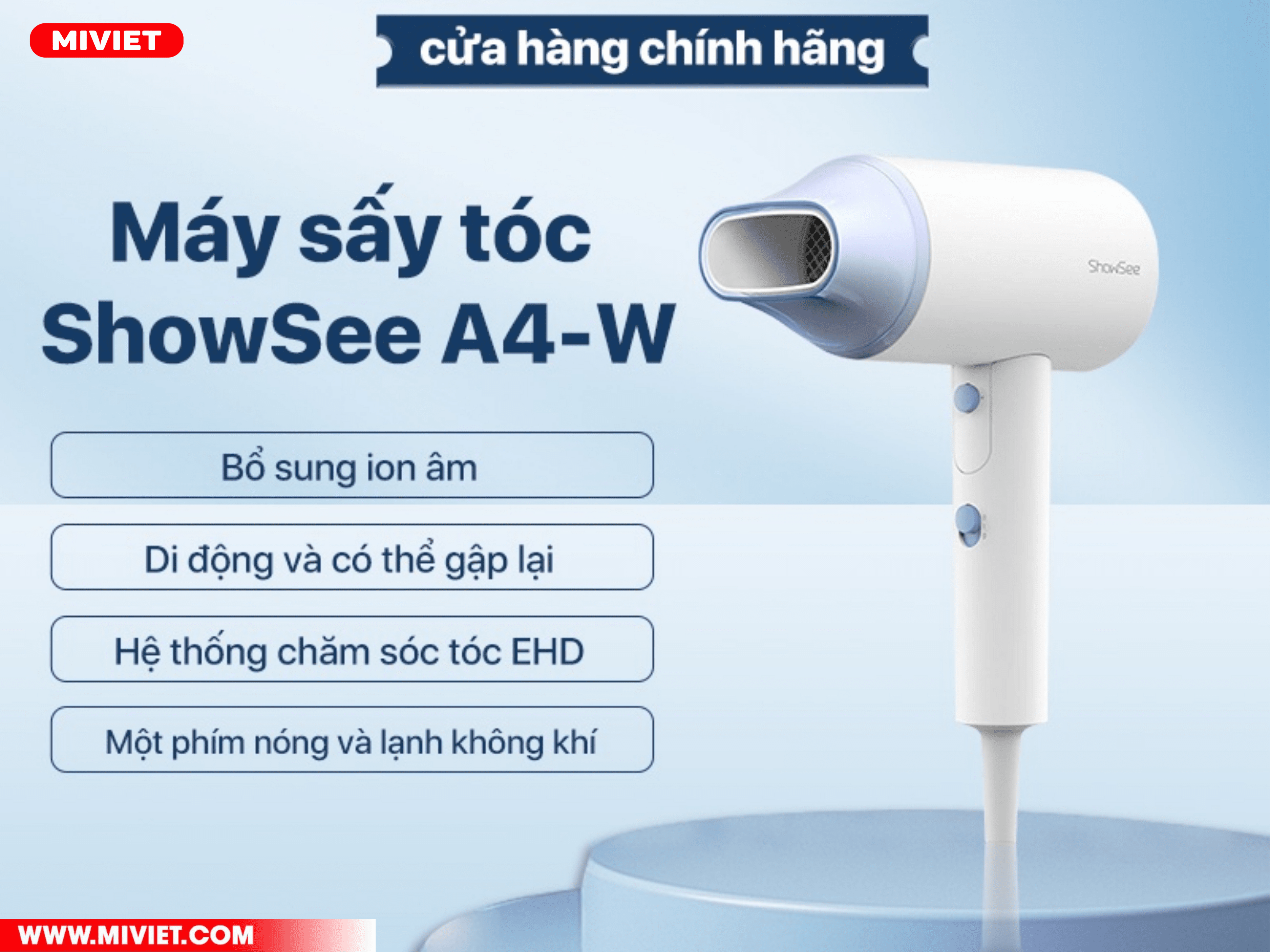 Những tính năng nổi trội của máy sấy tóc ShowSee A4-W
