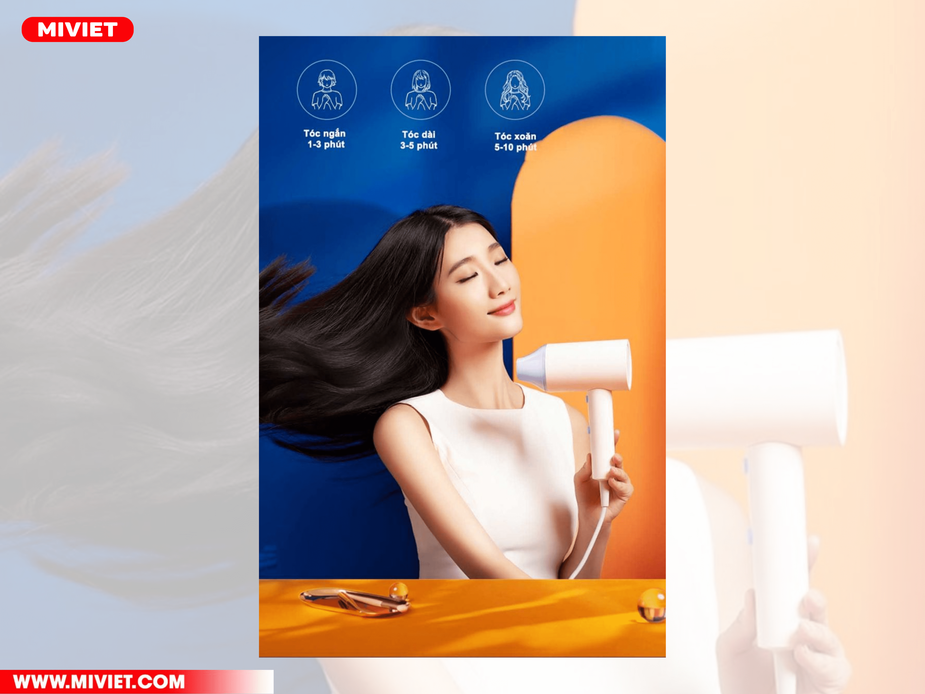 Máy sấy tóc ShowSee A4-W tiết kiệm được thời gian