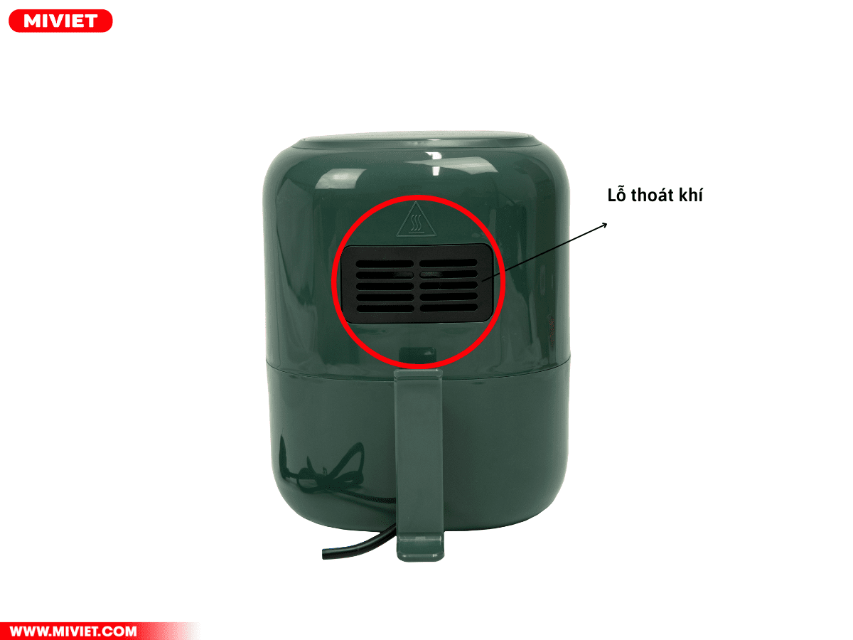 Mặt sau của nồi chiên không dầu KL30 - VF525