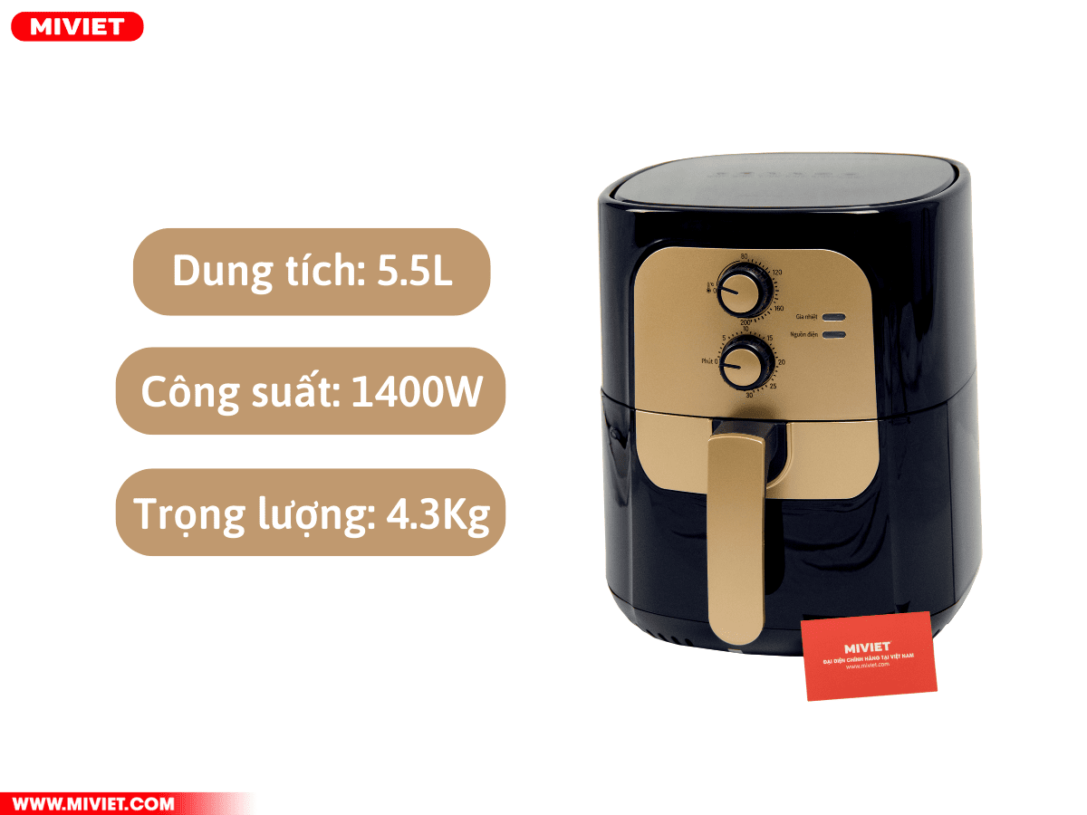 Công suất làm việc Nồi chiên không dầu Joyoung KL55 - VF517 