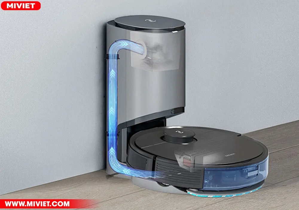 Dock sạc kiêm trạm xả bụi dung tích 2.5L