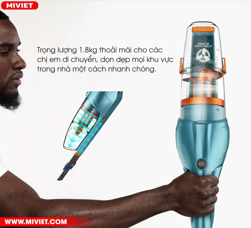 Trọng lượng 1.8kg thoải mái cho các chị em di chuyển