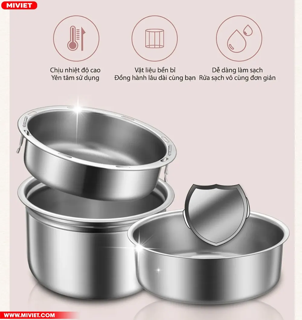 Hộp cơm điện cầm tay đa năng Bear DFH-B20S6 - Tiếng Anh - HDSD Tiếng Việt Chất liệu cao cấp, an toàn vệ sinh thực phẩm