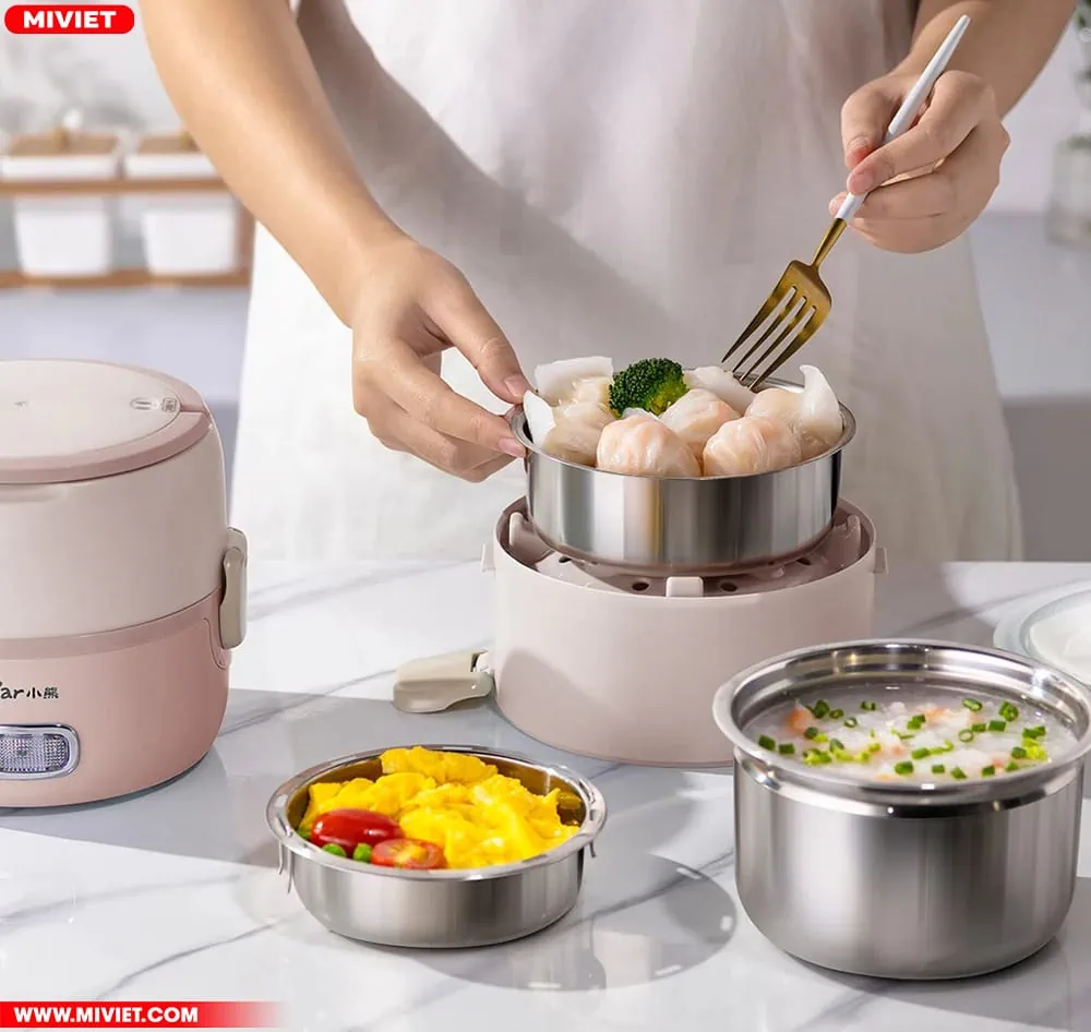 Hộp cơm điện cầm tay đa năng Bear DFH-B20S6 - Tiếng Anh - HDSD Tiếng Việt Đa dạng tính năng, cho bữa ăn tràn đầy dinh dưỡng