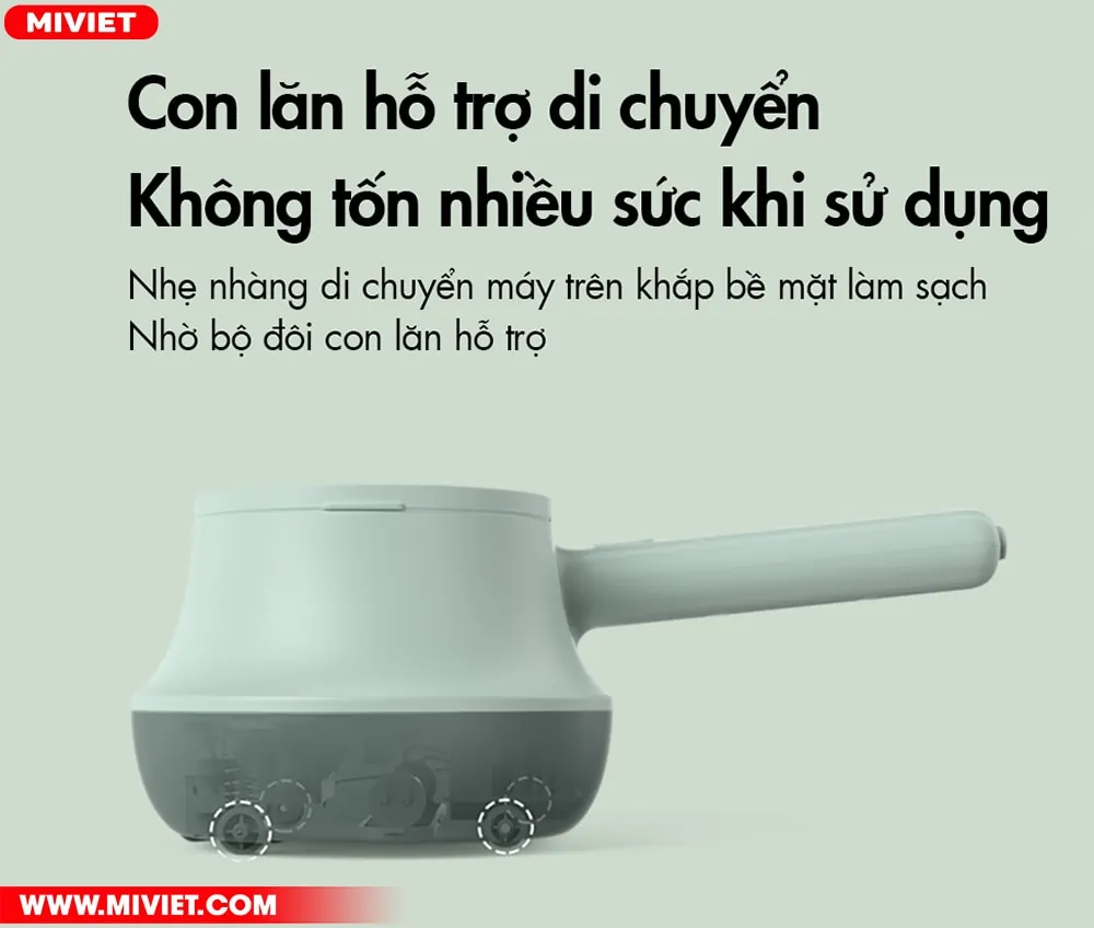 Máy hút bụi giường nệm đa năng Bear CMY-B03M1 - Dùng được tinh dầu Con lăn trợ lực hỗ trợ di chuyển trên mọi chất liệu