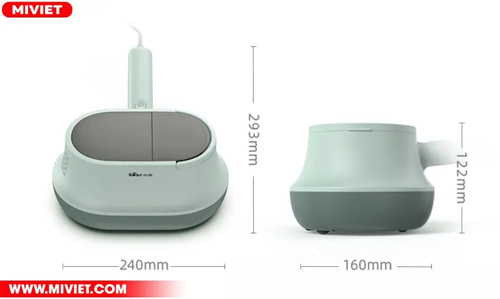 Máy hút bụi giường nệm đa năng Bear CMY-B03M1 - Dùng được tinh dầu Kích thước sản phẩm Máy hút bụi giường nệm đa năng Bear CMY-B03M1