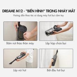 Dreame M12 Combo - Máy hút bụi lau nhà khô và ướt - Best Seller - Chính hãng