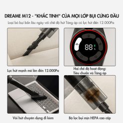 Dreame M12 Combo - Máy hút bụi lau nhà khô và ướt - Best Seller - Chính hãng