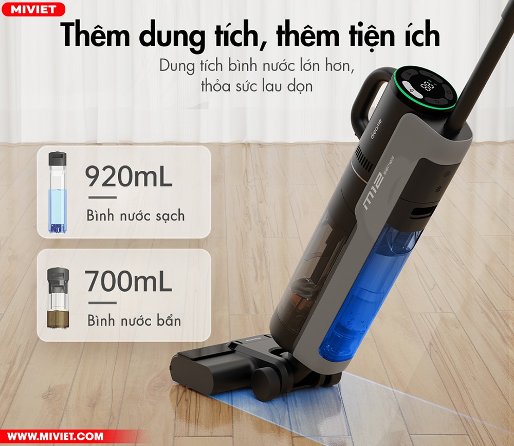 Dung tích hộp chứa lớn, thoải mái làm việc liên tục  