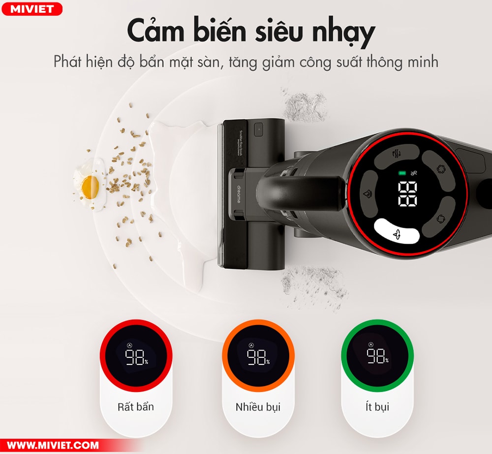 Màn hình LED trên thân máy dễ dàng quản lí hoạt động
