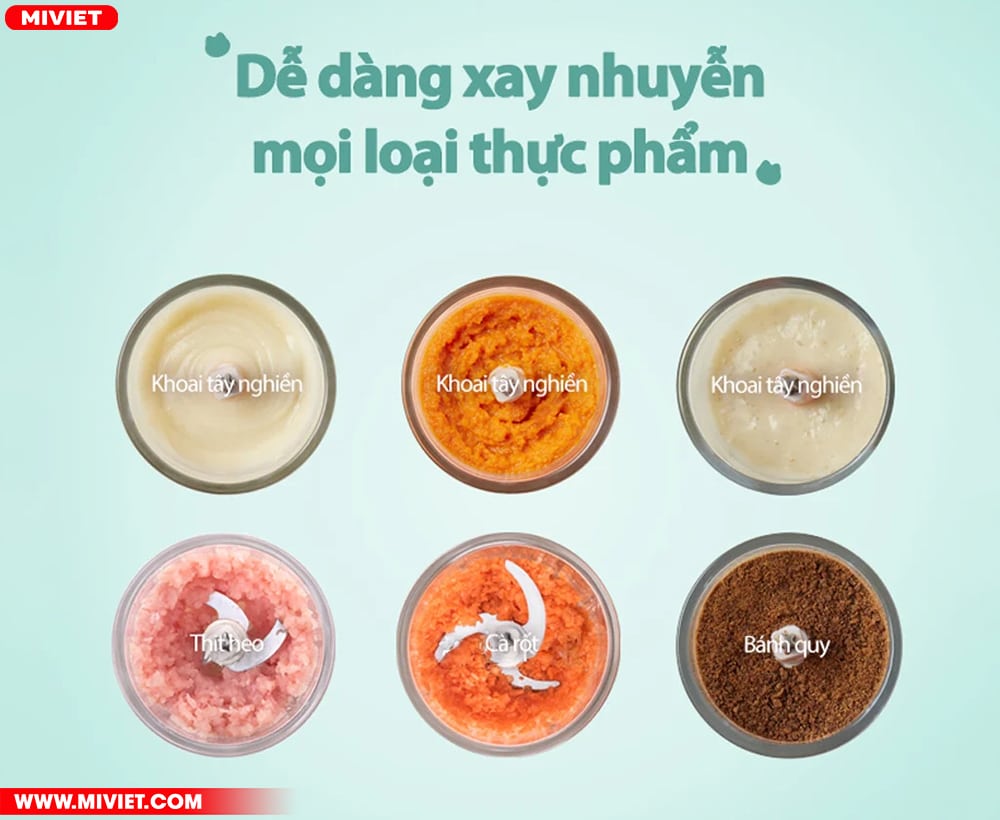 Đa dạng chế biến, xay nhuyễn các loại thực phẩm