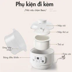 Nồi nấu chậm đa năng Bear DDZ-A08T8 - Tiếng Anh - HDSD Tiếng Việt