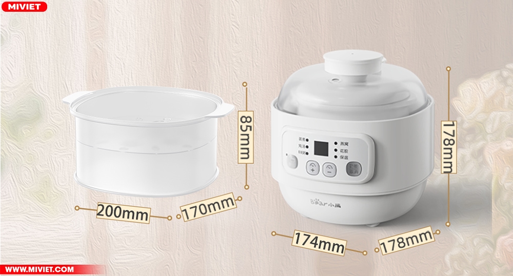 Kích thước nhỏ gọn, màu sắc trang nhã, sang trọng cho gian bếp