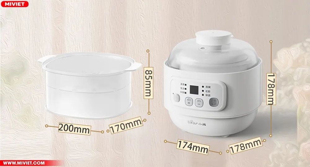 Kích thước nhỏ gọn, màu sắc trang nhã, sang trọng cho gian bếp