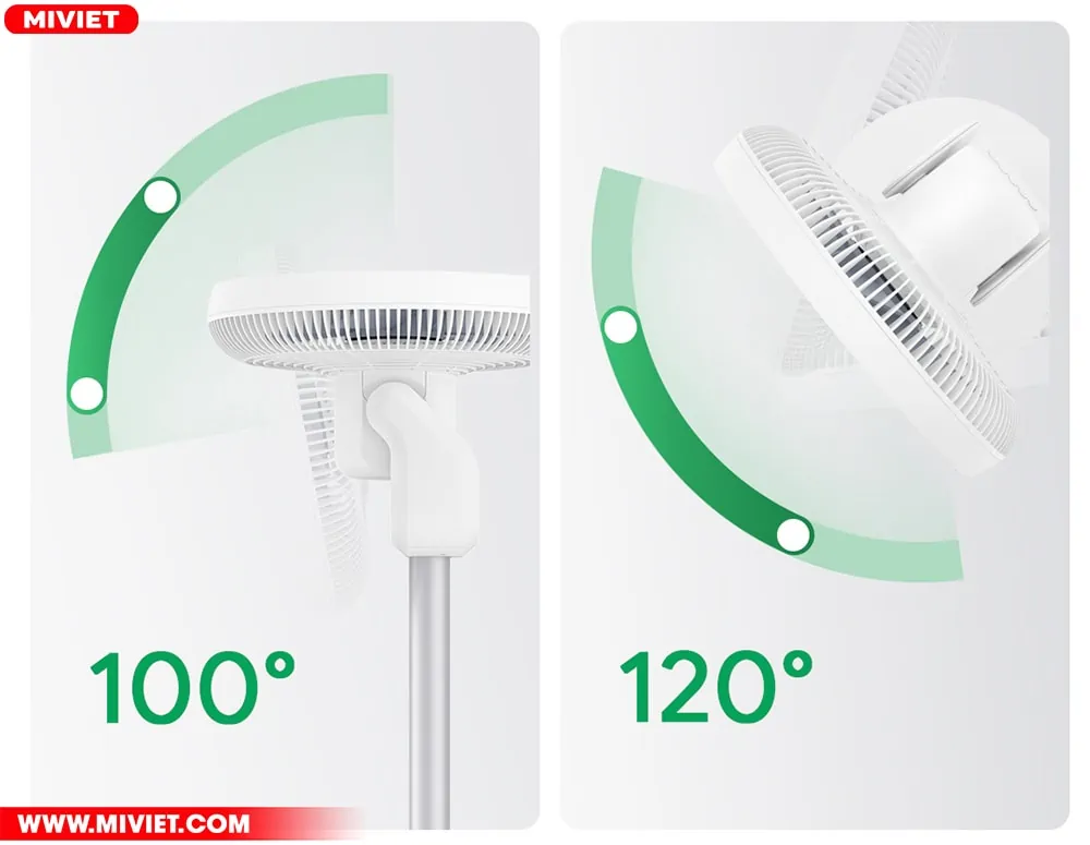 Khả năng xoay góc rộng, làm mát toàn bộ không gian