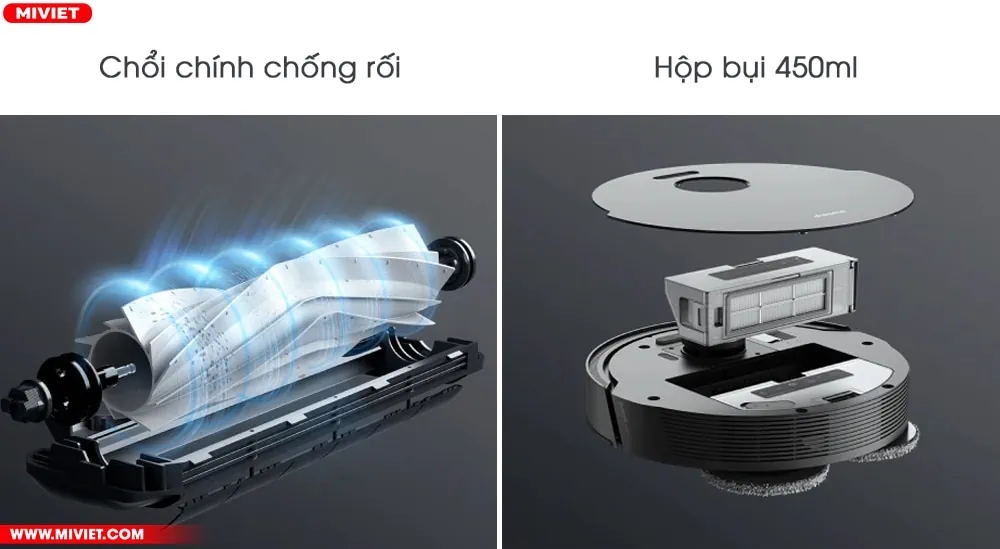 Chối chính chống rối tóc, dung tích hộp chứa bụi 450ml