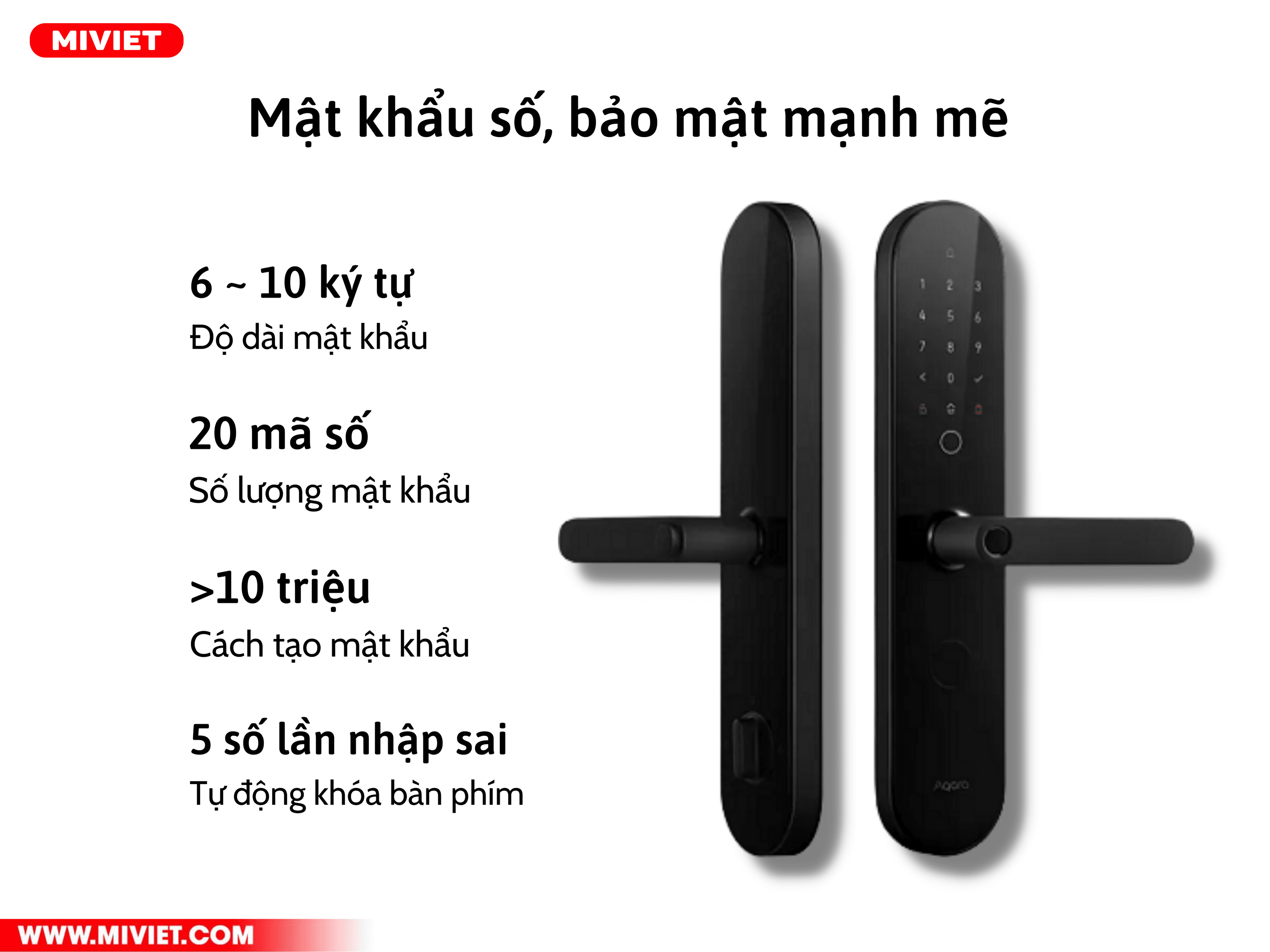 Khóa cửa thông minh Aqara N100 mở bằng mật khẩu