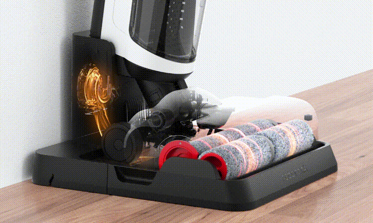 Máy hút bụi lau nhà không dây - Khô và ướt Roborock Dyad Pro - Chính hãng Sấy khô cuộn lăn bằng phương pháp li tâm