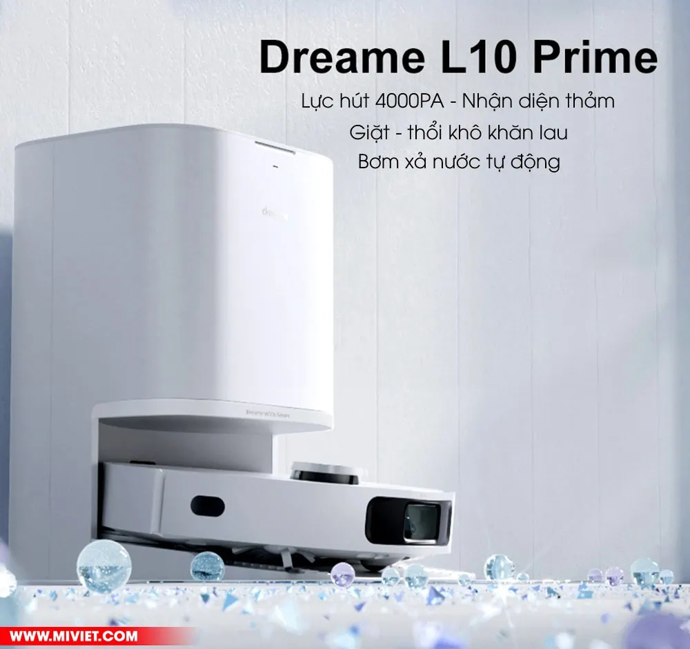 Robot hút bụi lau nhà Dreame L10 Prime - Phiên bản Quốc Tế 2023
