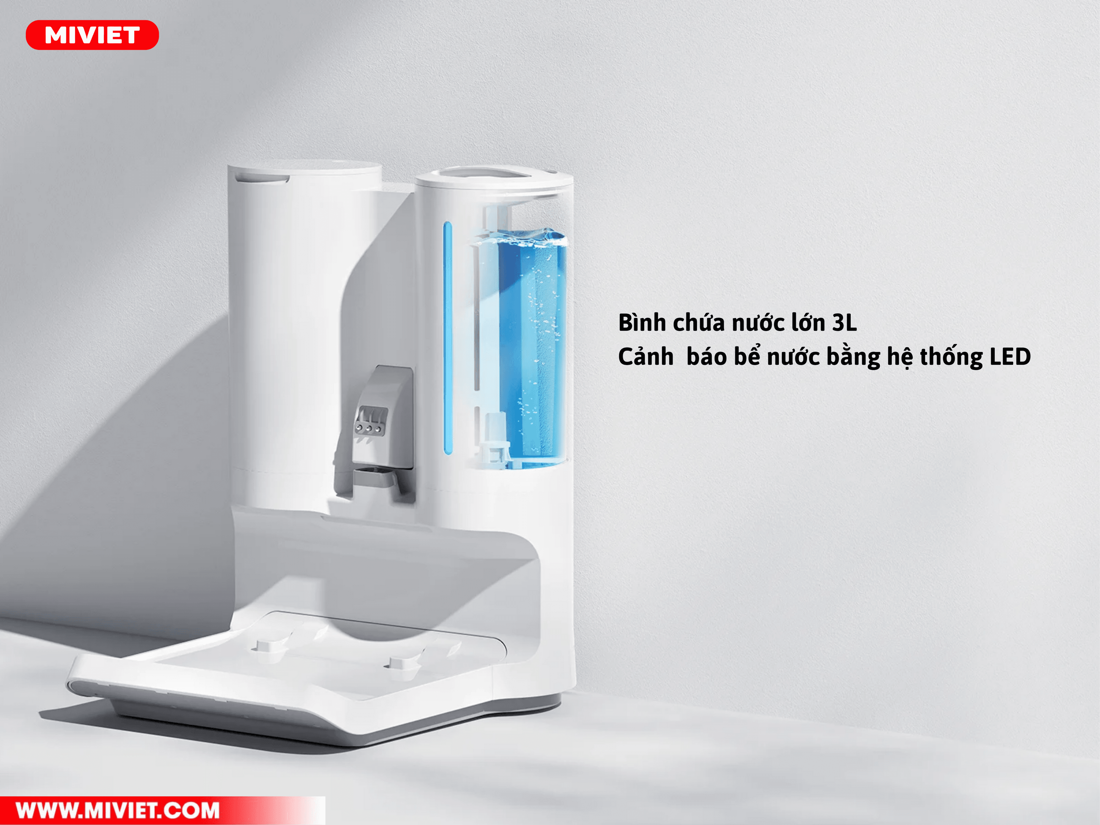 Máy hút bụi có bình chứa nước lớn 3L