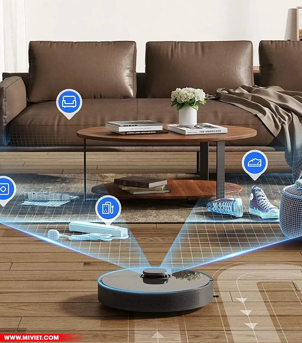 Robot hút bụi lau nhà Dreame D10s Plus - Lực hút 5000 PA - Camera né tránh AI - New 2023 Lập sơ đồ nhà nhanh chóng, nhận diện vật cản bằng Camera AI