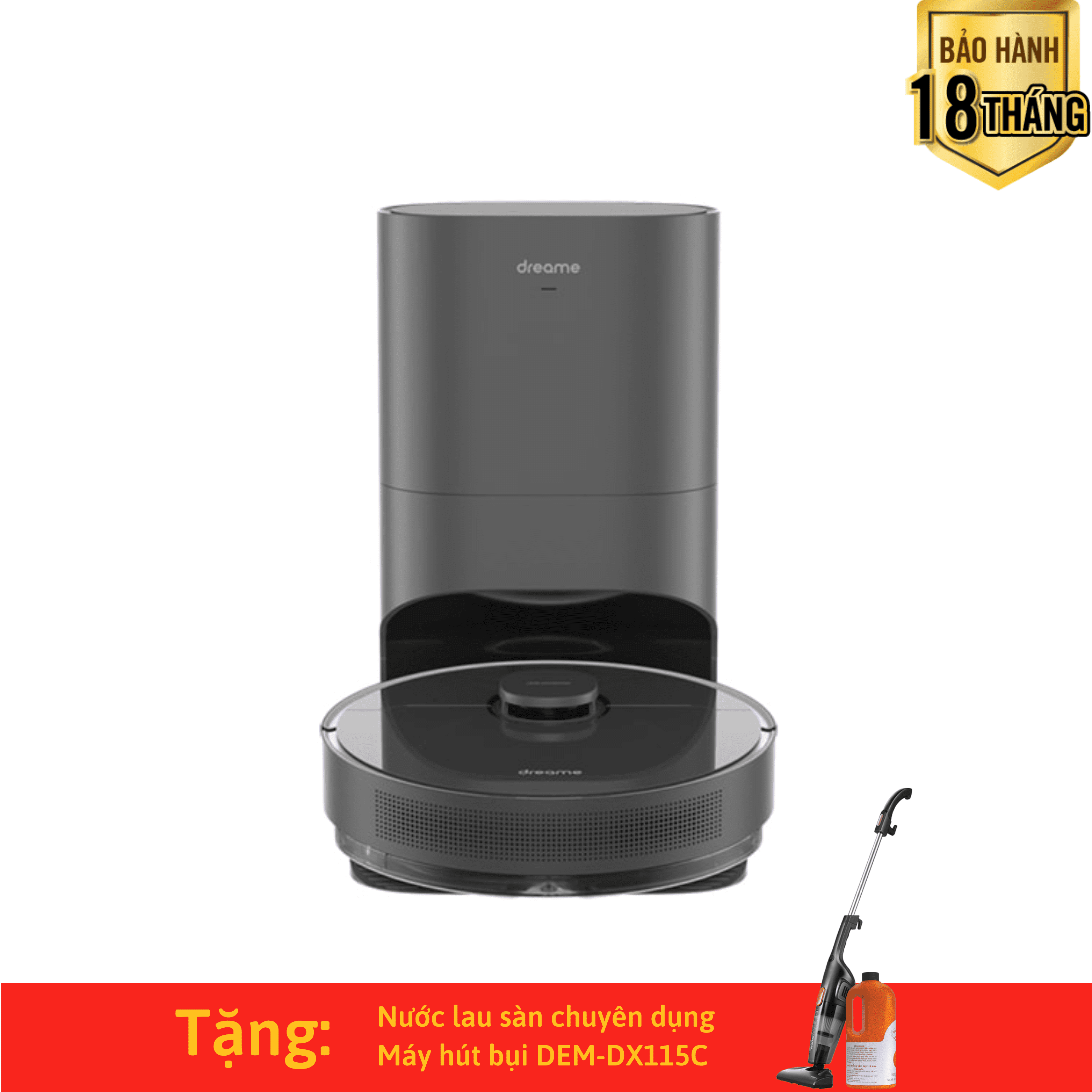 Robot hút bụi lau nhà Dreame D10s Plus - Lực hút 5000 PA - Camera né tránh AI - New 2023 Robot hút bụi lau nhà Dreame D10S Plus