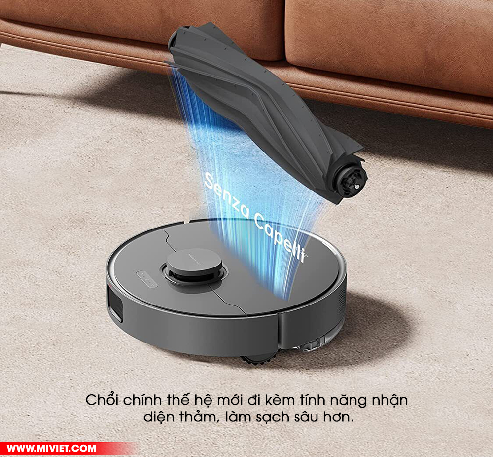 Robot hút bụi lau nhà Dreame D10s Plus - Lực hút 5000 PA - Camera né tránh AI - New 2023 Nhận diện thảm, gia tăng lực hút tự động