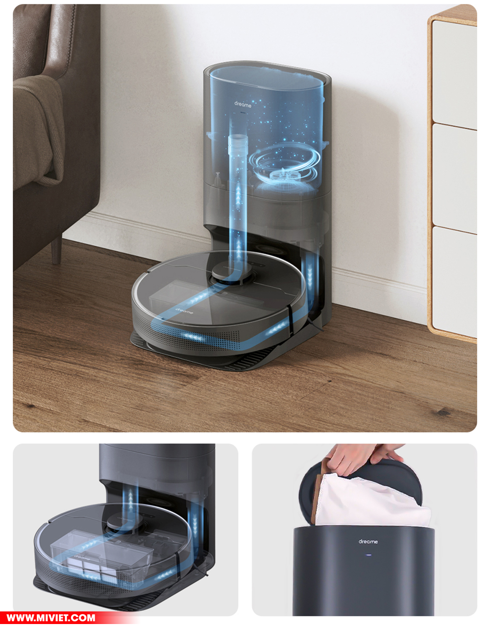 Robot hút bụi lau nhà Dreame D10s Plus - Lực hút 5000 PA - Camera né tránh AI - New 2023 Robot hút bụi lau nhà D10S Plus sở hữu nhiều ưu điểm nổi bật