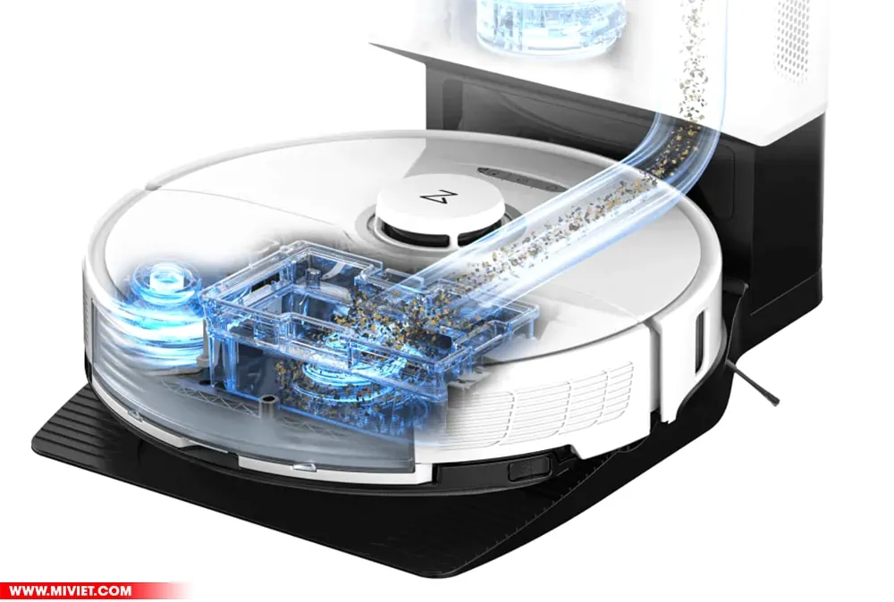 Robot hút bụi lau nhà Roborock S8 Plus - Bản Quốc Tế - 2023 Dock sạc được tích hợp trạm xả bụi 2.5L