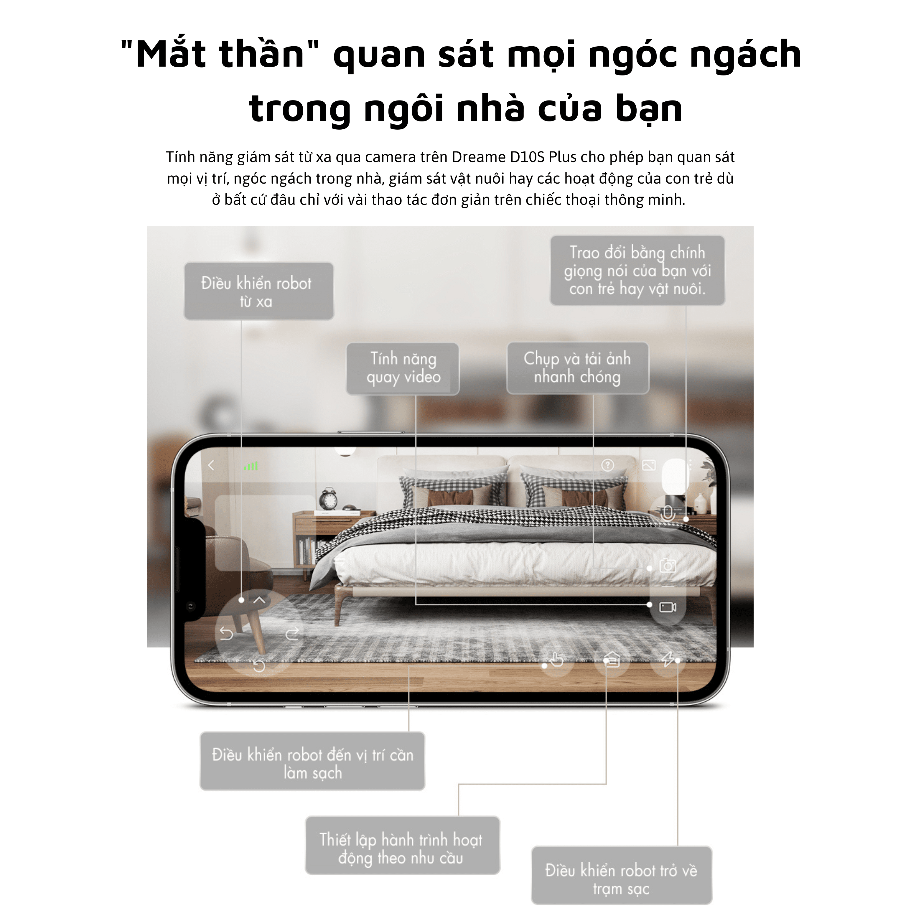 Robot hút bụi lau nhà Dreame D10s Plus - Lực hút 5000 PA - Camera né tránh AI - New 2023 Robot hút bụi lau nhà Dreame D10s Plus - Lực hút 5000 PA - Camera né tránh AI - New 2023 - Ảnh 6