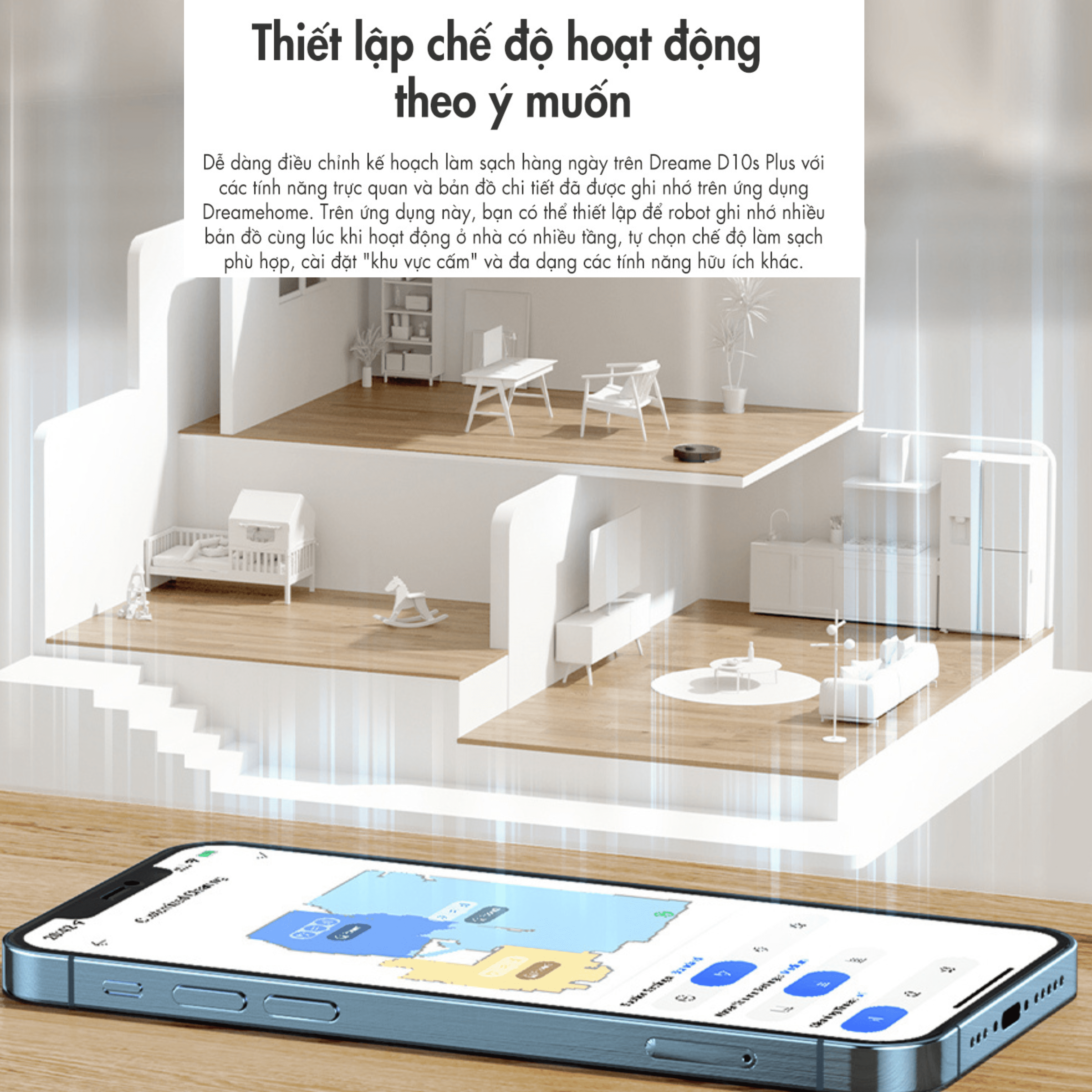 Robot hút bụi lau nhà Dreame D10s Plus - Lực hút 5000 PA - Camera né tránh AI - New 2023 Robot hút bụi lau nhà Dreame D10s Plus - Lực hút 5000 PA - Camera né tránh AI - New 2023 - Ảnh 9