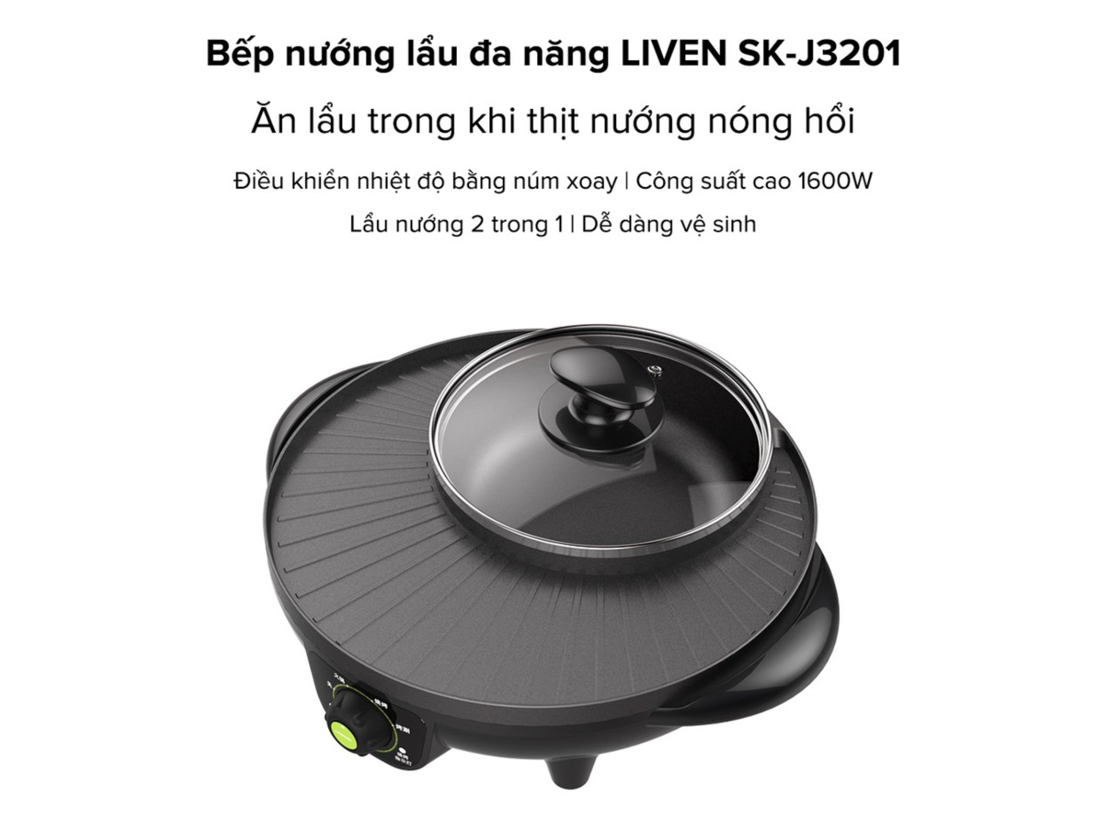 Công suất mạnh mẽ, tiết kiệm thời gian làm chín thức ăn