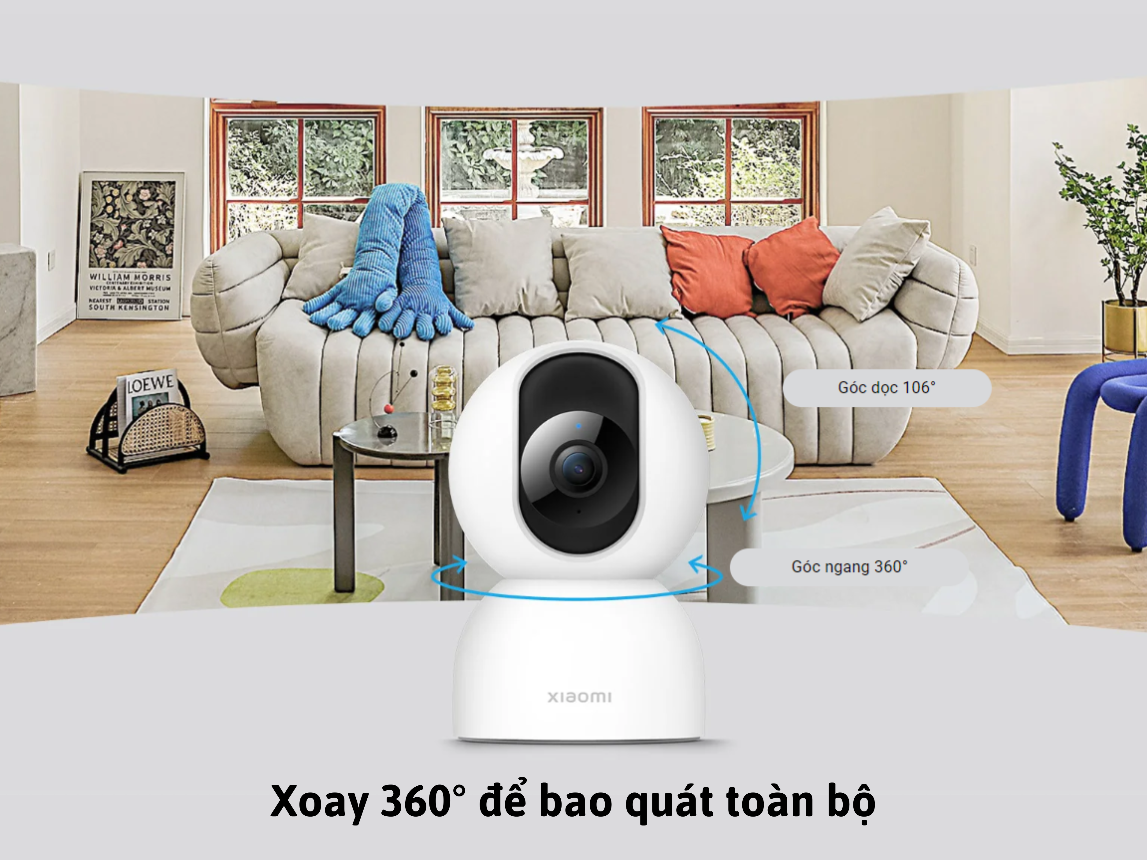 Camera Xiaomi C400 có thể xoay 360 độ 