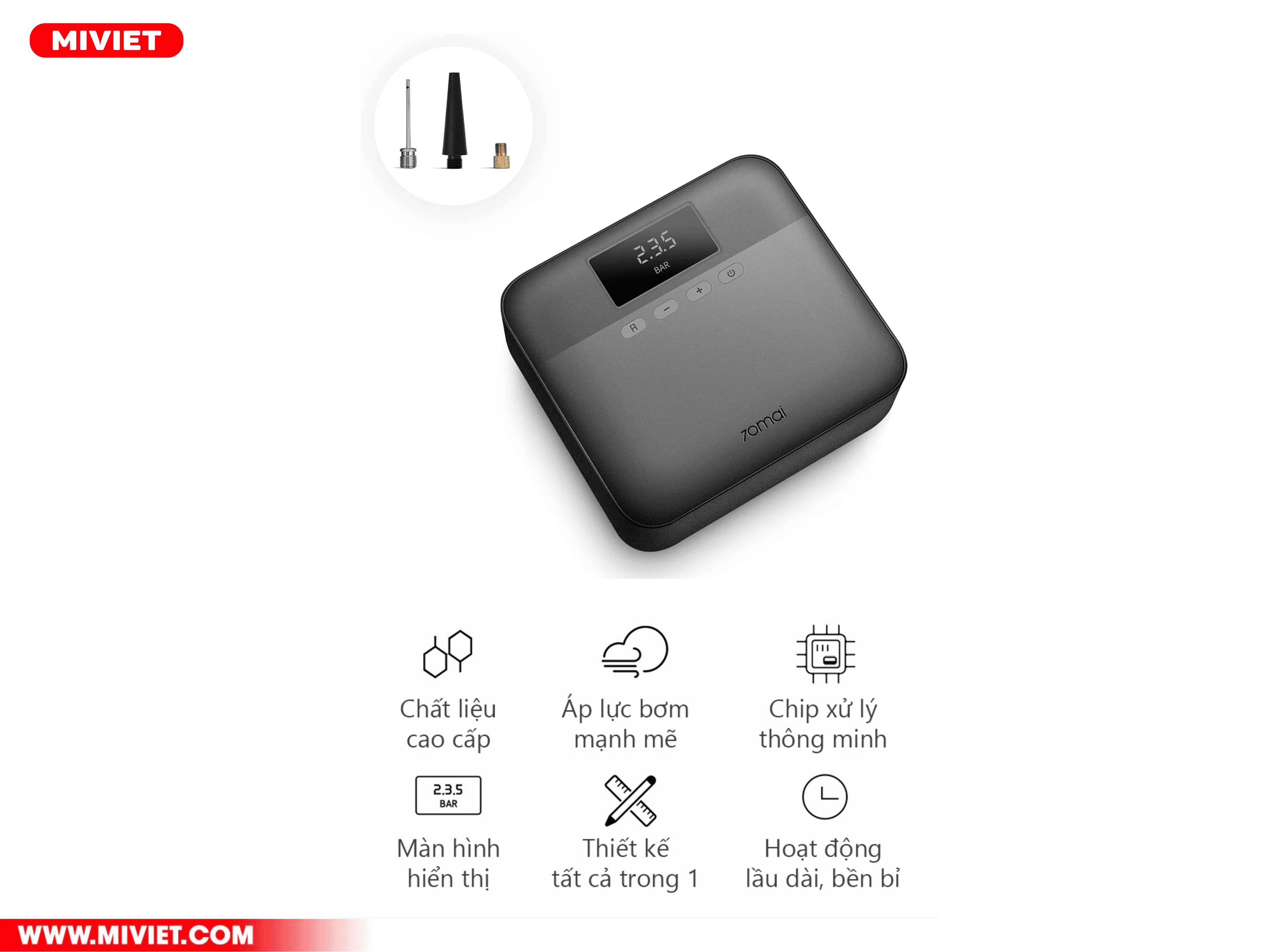 Thông số kỹ thuật của máy bơm lốp ô tô TP03 