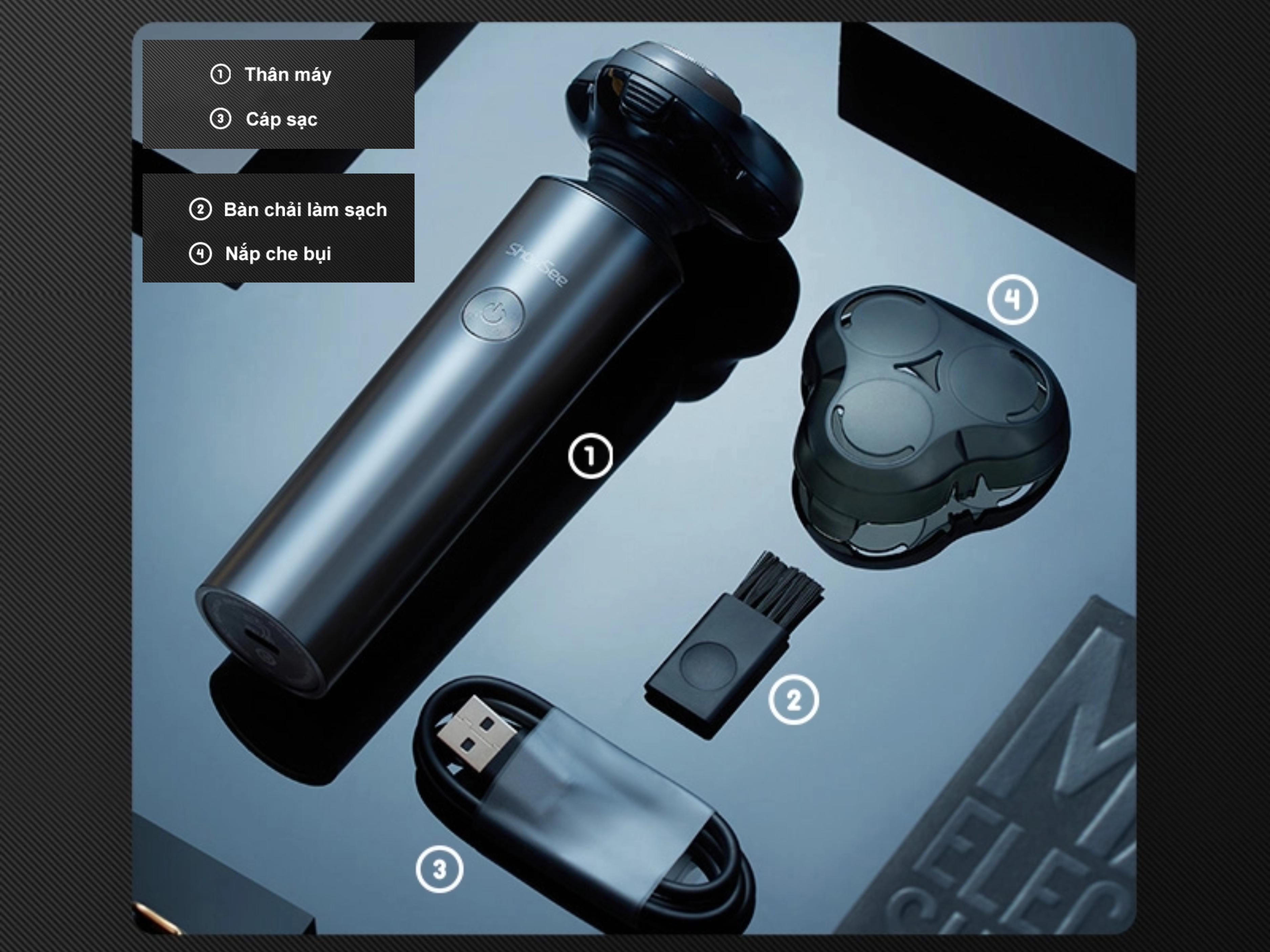 Thông số kỹ thuật của Máy cạo râu F305-GY ShowSee 