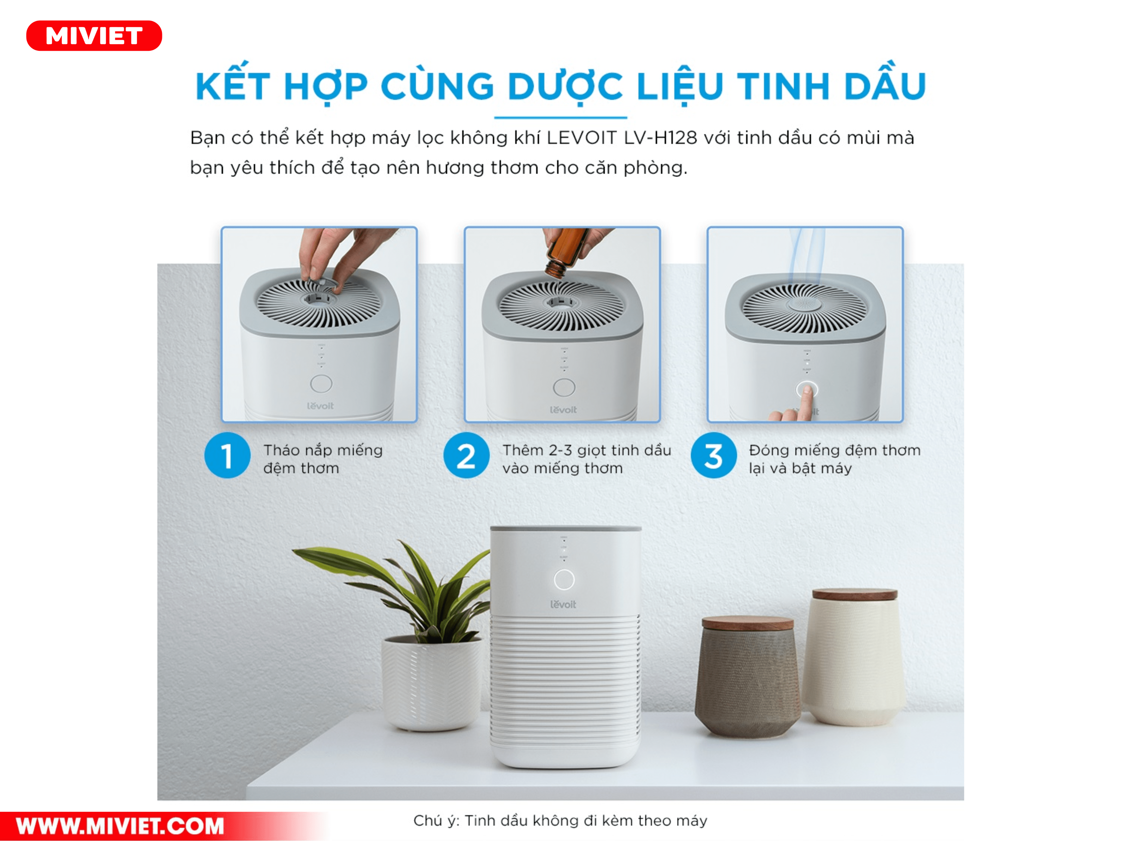 Kết hợp cùng dược liệu tinh dầu 